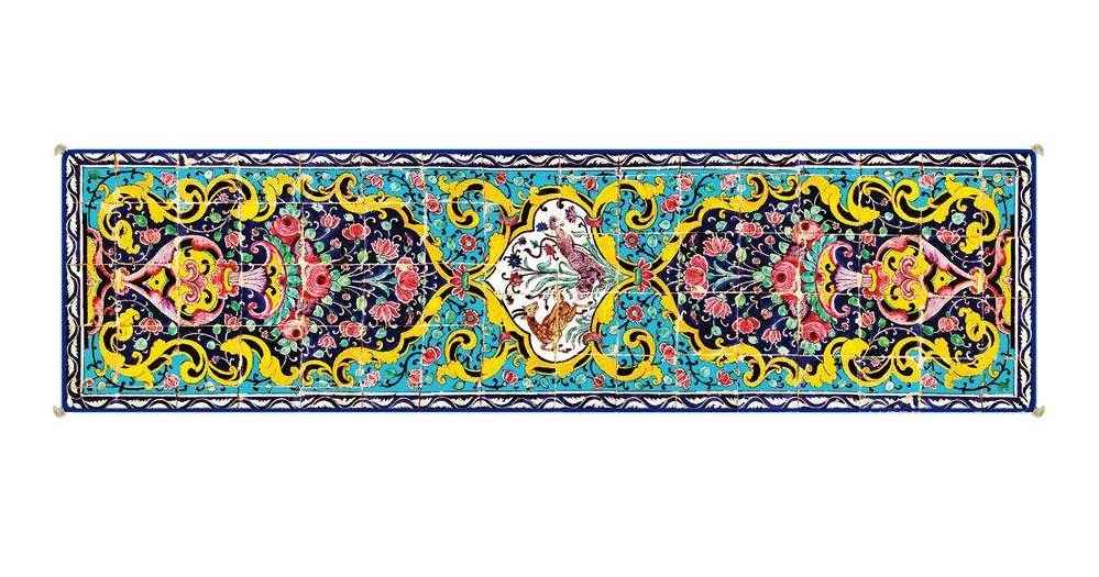 رومیزی مخمل طرح پرشین الگانس مدل هما R-138