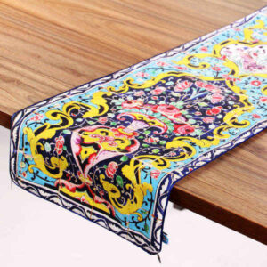 رومیزی مخمل طرح پرشین الگانس مدل هما R-138