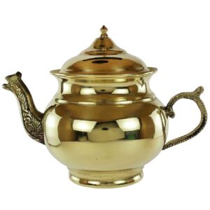 قوری مسی ایرانی دست ساز و چکش کاری شده طلایی