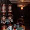 چراغ کریستالی ایرانی میناکاری شده سنتی به شکل لاله