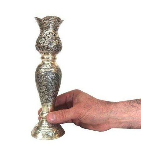 جاشمعی برنجی حکاکی شده ایرانی
