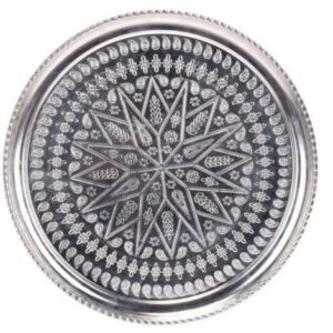 سینی پذیرایی مسی ایرانی به روش سنتی چکش کاری شده ۹۶۰