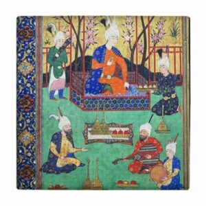 کاشی و سرامیک تزئینی ایرانی – الهام گرفته از شاهنامه: مینیاتور wk188