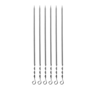 مجموعه شش سیخ تخت و پیچ خورده (60 سانتی‌متر) برای کباب مرغ و کباب کردن