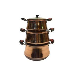 قابلمه مسی زنجان – پخت سنتی مدل F518، مجموعه 3 عددی