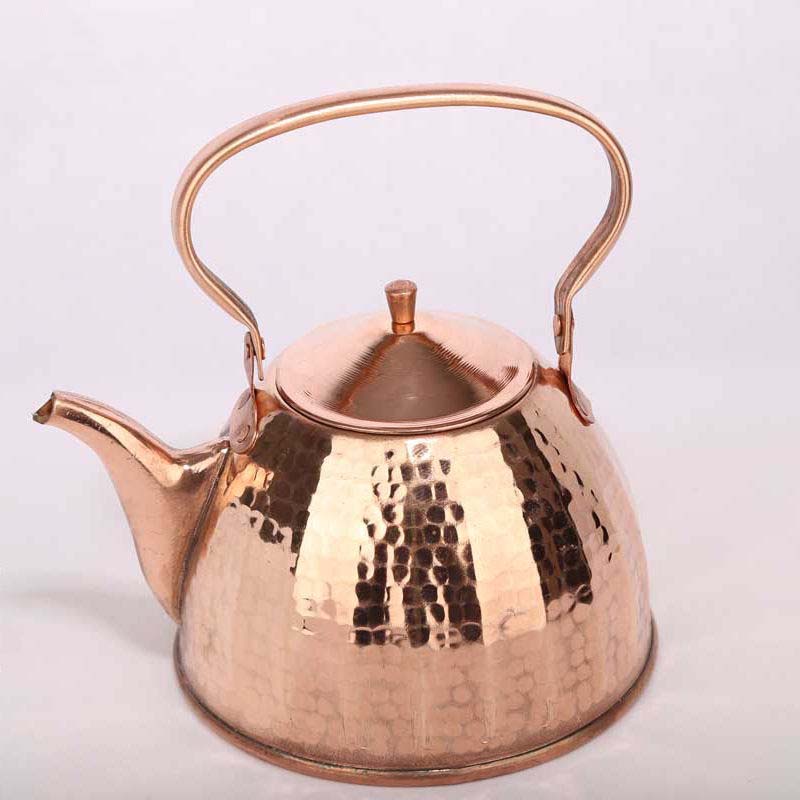کتری مسی ایرانی بادوام طرح سنتی چکش کاری شده نوروز