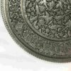 سینی مسی تزئینی حکاکی شده با گل ایرانی