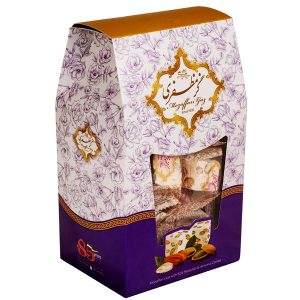 گز مظفری: پسته و بادام – نوقای گلاب سنتی ایرانی ۲۰۰ گرم، (۴ عدد)