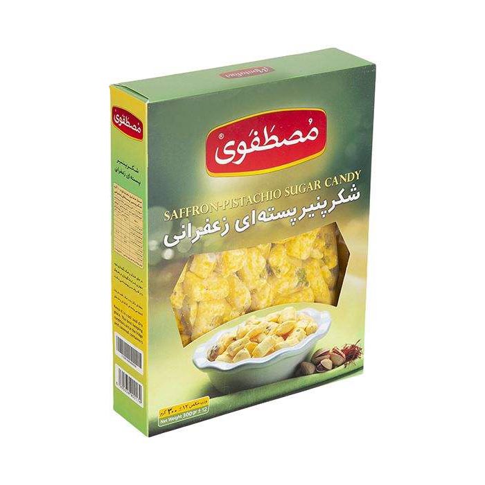 شکر پنیر ایرانی – آبنبات روکش‌دار با زعفران و پسته (۲ عدد)