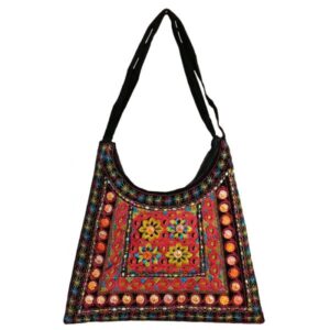 کیف دوشی طرح Z10 طرح گلدوزی شده از جنس جیر قومی مدل Boho