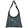کیف شانه‌ای طرح‌دار جیر قومی Boho با گلدوزی Z17