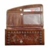 کیف پول بلند زنانه چرم ایرانی با طرح هخامنشی