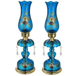 چراغ لوستر کریستال ایرانی سنتی لاله شکل شاه عباسی