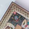 تخته شطرنج چوبی معرق کاری شده ایرانی با طرح نقاشی الهام گرفته از مینیاتور
