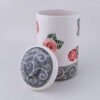 کوزه سفالی – دست ساز با طرح گل رز