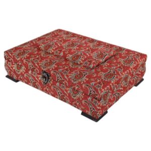جعبه چوبی برای هدیه دادن با طرح ترمه ایرانی