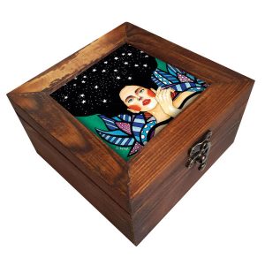 جعبه چوبی برای هدیه دادن با الهام از الگوی ایرانی، تصویری