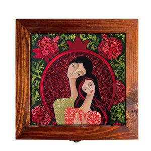 جعبه چوبی برای هدیه دادن با طرح الهام گرفته از عشق ایرانی