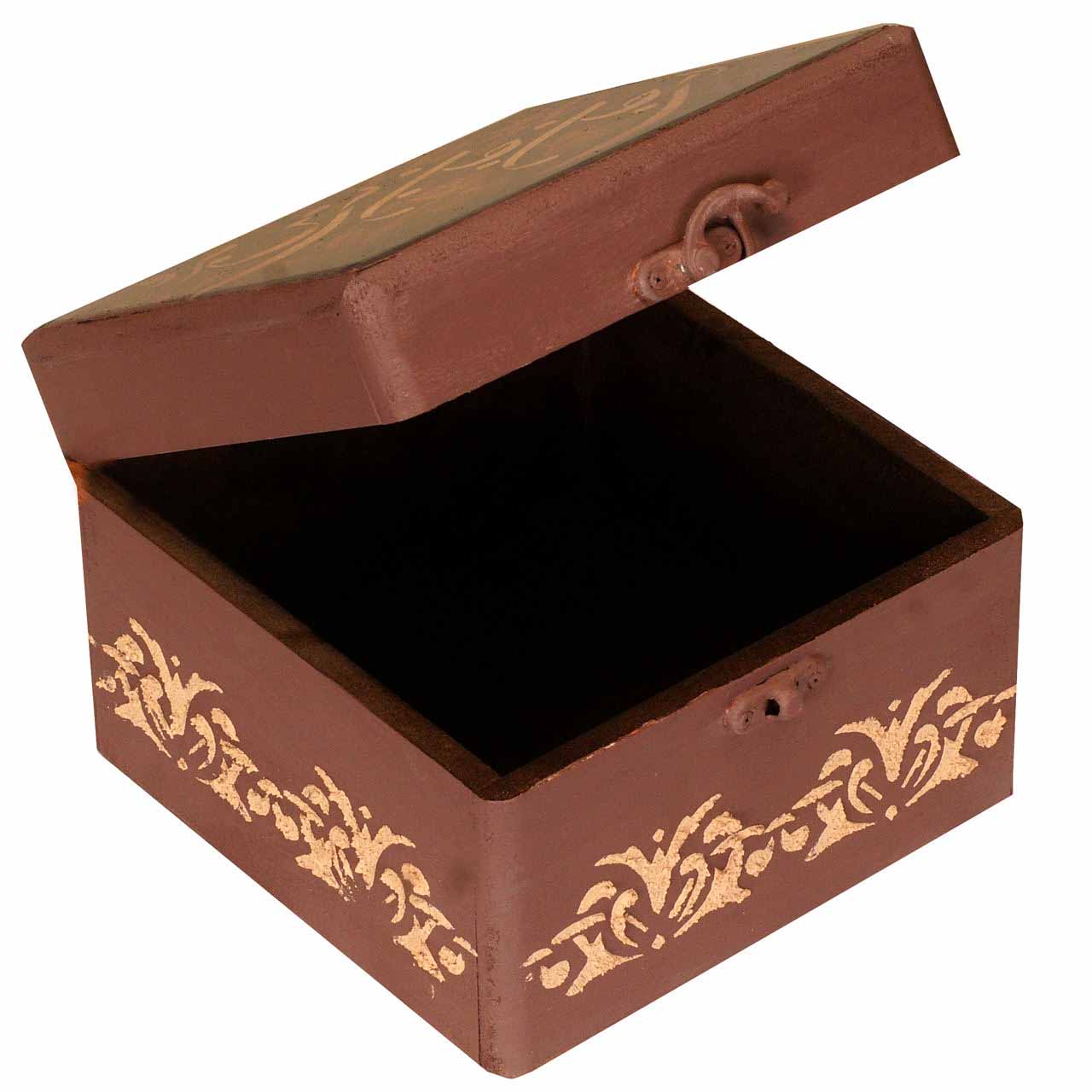 جعبه چوبی برای هدیه دادن با طرح شعر الهام گرفته از فارسی