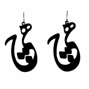 گوشواره‌های اکریلیک ایرانی طرح خوشنویسی هیچ