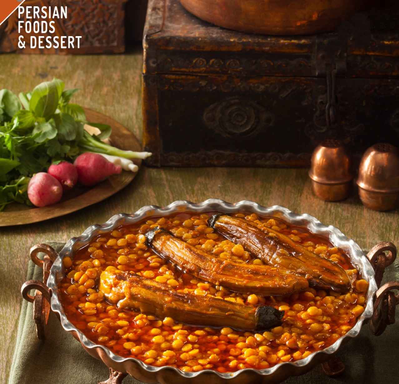 قیمه بادمجان – خورش بادمجان و لپه ایرانی، کنسرو شده (بسته 10 عددی)