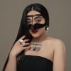 ماسک دست‌ساز بتوله – خاکستری برقع خلیجی