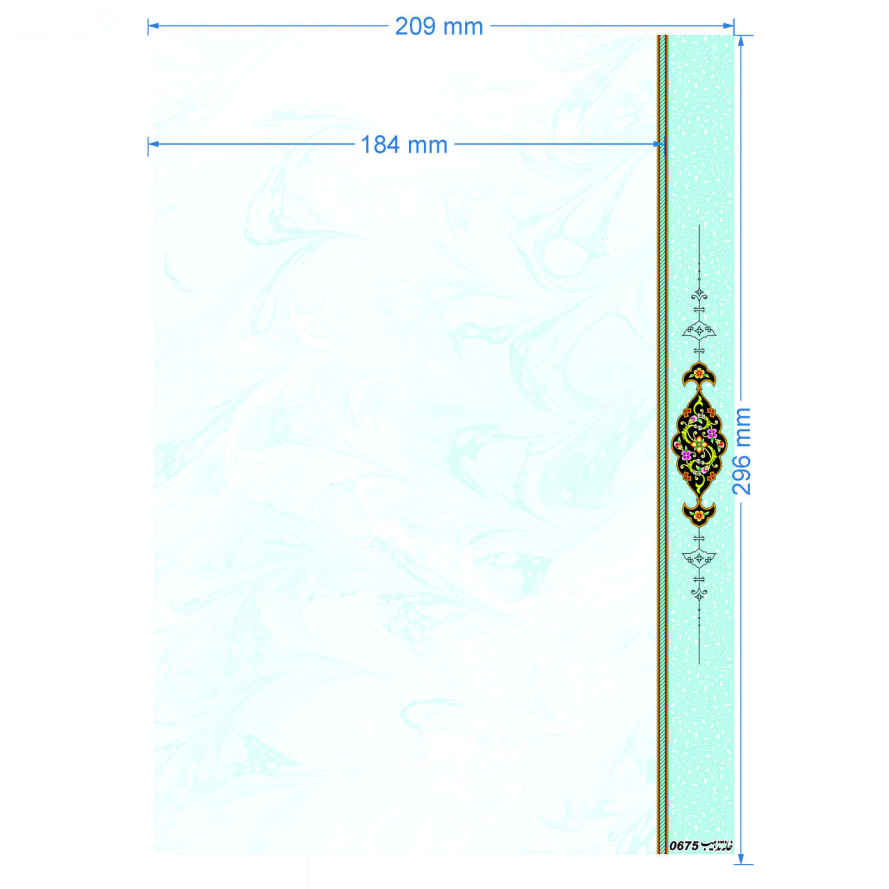کاغذ تذهیب مدل A5 ابر و باد (20x)