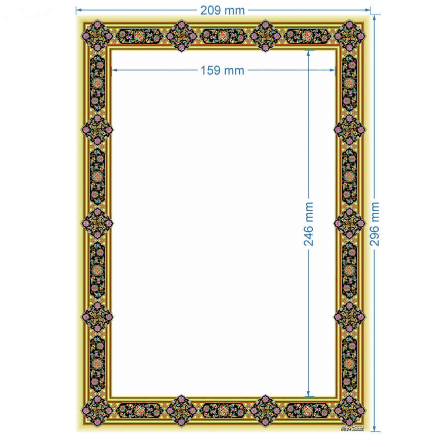 کاغذ تذهیب A4 (100x) کد 0024