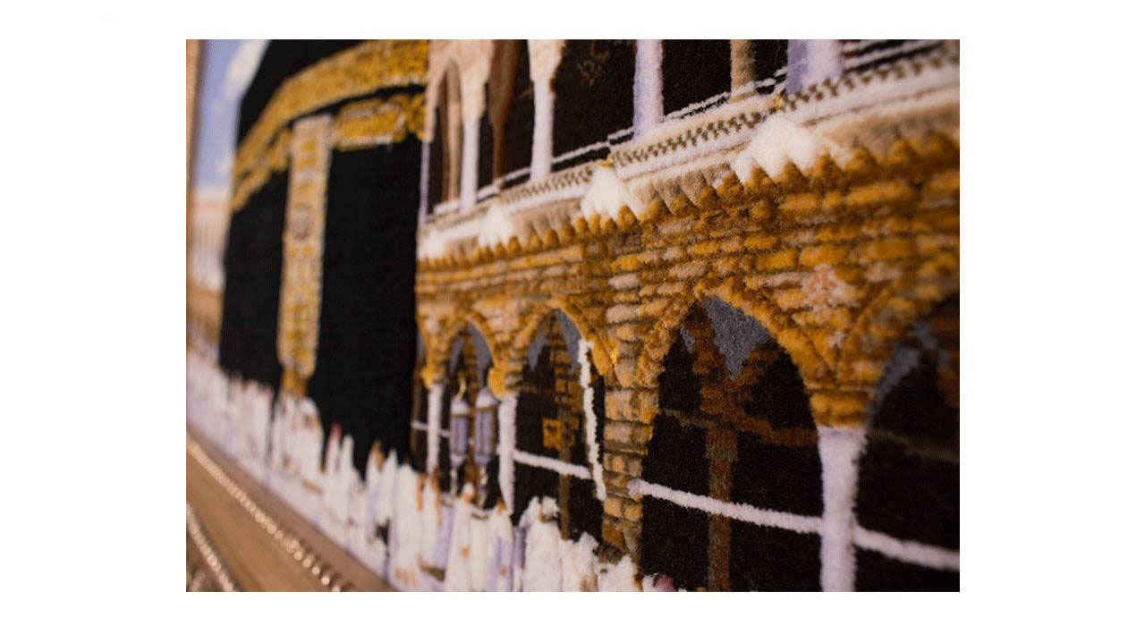 فرش دیواری دستباف اسلامی طرح کعبه