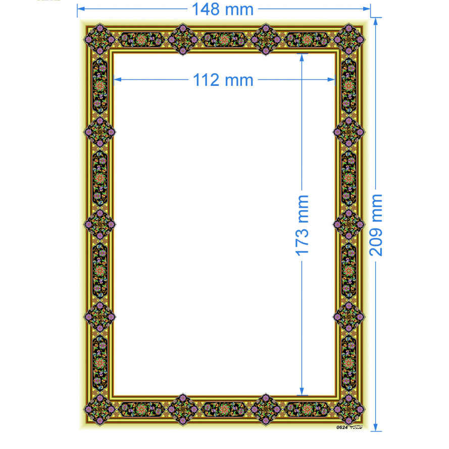 کاغذ تذهیب A5 مدل فرنگ (100x)