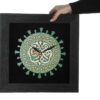 ساعت دیواری اسلامی طرح حضرت محمد (ص) با چوب منبت کاری شده