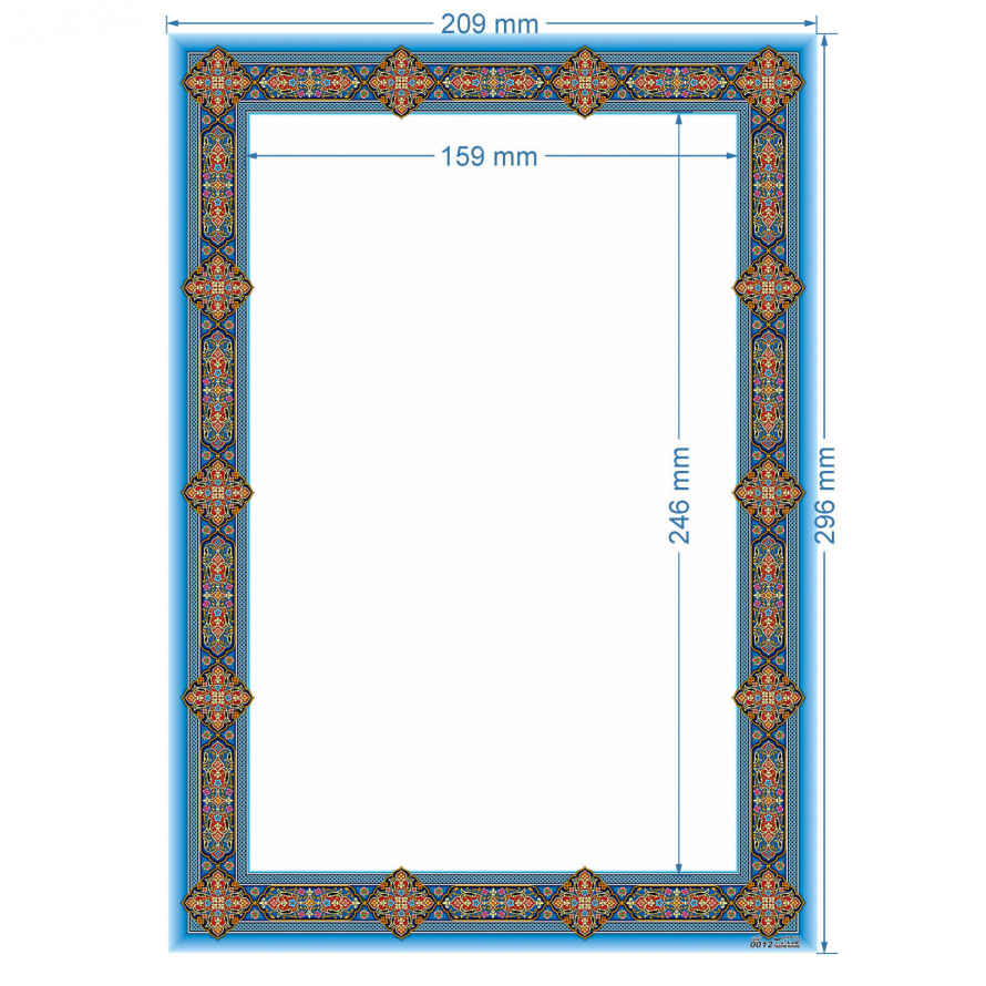 کاغذ تذهیب مدل A4 ابر و باد (100x)