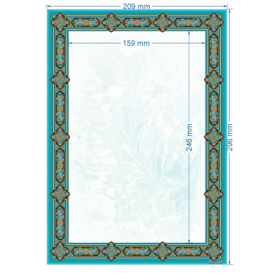 کاغذ تذهیب A4 مدل ابر و بد (100x)