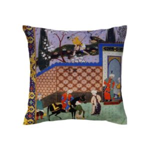 روکش کوسن مخمل طرح شاهنامه (مجموعه ۲ عددی)