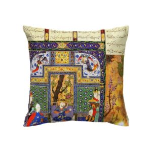 روکش کوسن مخمل طرح شاهنامه حدیث (مجموعه ۲ عددی)