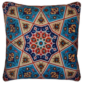 روکش کوسن مخمل قومی – طرح الهام گرفته از مینیاتور (مجموعه ۲ عددی)