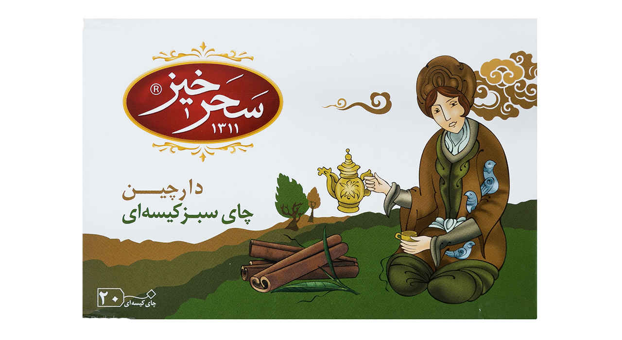 چای سبز با طعم دارچین سحرخیز (7 برابر)