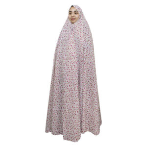 چادر نماز اسلامی زنانه مناسب برای نمازگزاران – سفید ساده