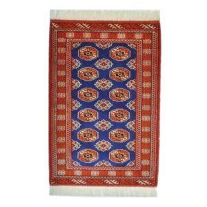 فرش دستباف خراسان طرح لوزی (بخارا) – پشم بنفش