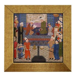 کاشی قاب‌دار تزئینی ایرانی – الهام گرفته از شاهنامه: کارنیا