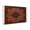 فرش دستباف قدیمی قم طرح جلیلی (ترنج) - کرک قرمز