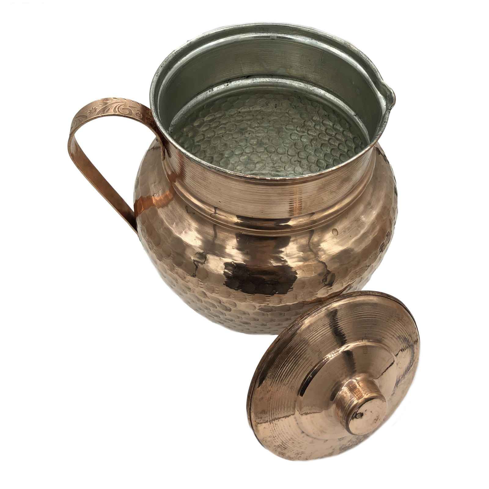 سرویس 8 عددی پارچ و لیوان مسی سنتی نیل