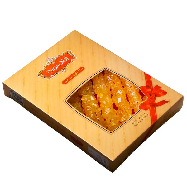 نبات – آبنبات شاهسوند با طعم زعفران، ۴۵۰ گرم (۳ عدد)