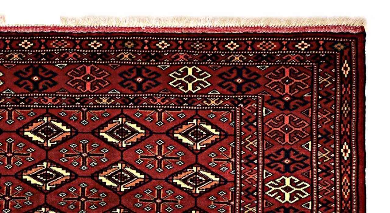 فرش دستباف خراسان طرح سراسر (بخارا) – پشم قرمز