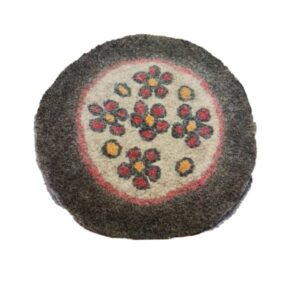 فرش نمدی پشمی ایرانی، ۱۰۰٪ طبیعی و دستباف، گرد نیلا