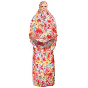 چادر نماز اسلامی زنانه مناسب برای نماز خواندن – گل‌های آبرنگ