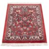 فرش دستباف بیجار طرح لاکی - ابریشم و پشم قرمز