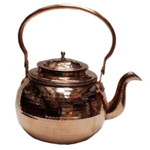 کتری مسی ایرانی بادوام، سنتی، صدف چکش‌کاری شده
