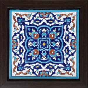 کاشی سرامیکی قاب‌دار تزئینی ایرانی – رنگارنگ