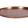 سینی پذیرایی مسی طرح اشکی-۰۱ - طراحی هندسی الهام‌گرفته از قطره حکاکی شده با دست
